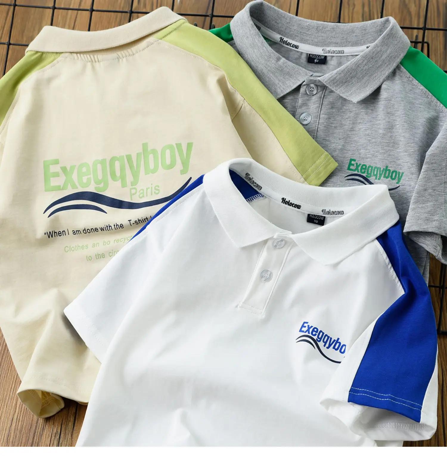 Boy Cotton Colorblock Raglan Sleeve T-Shirt Large Summer — feature 4