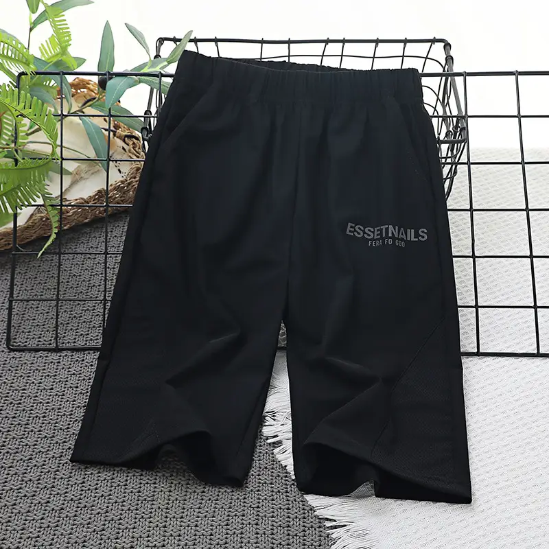 Navy Blue Kids Shorts for Boys, Nylon, Breathable, Comfortable - Image 4