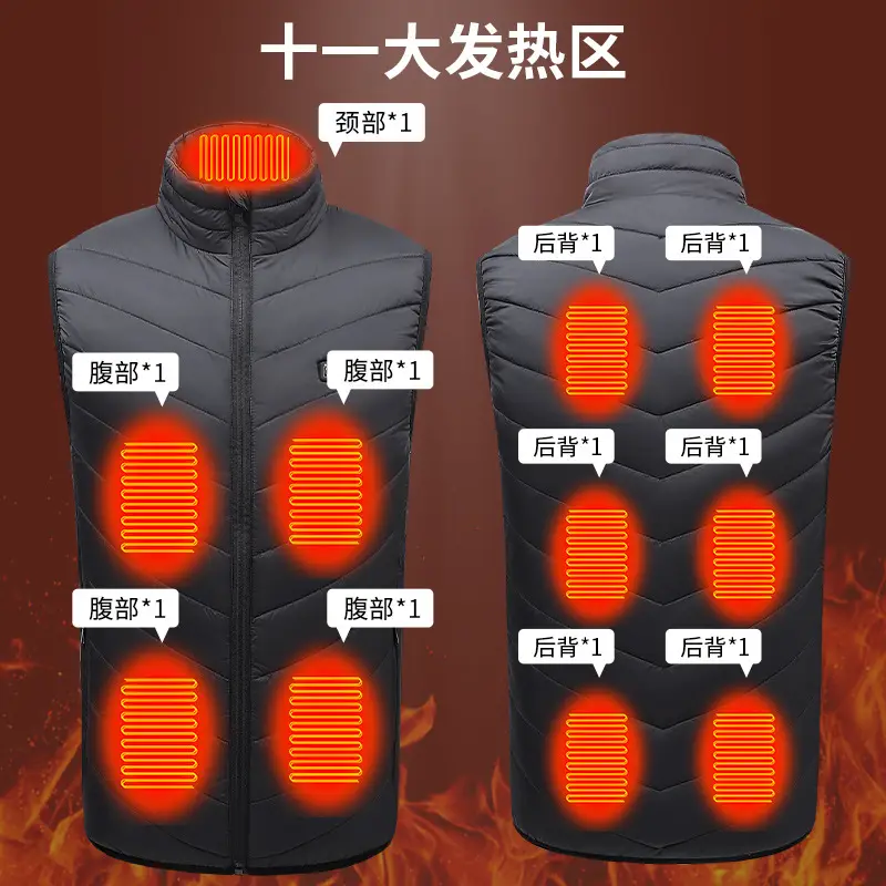 Single Control Two-Zone Electric Heating Vest - Image 16