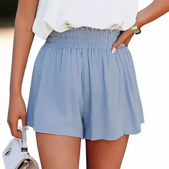 Elastic Waist Ruffle Shorts for Women Summer Loose Slimming - Image 8