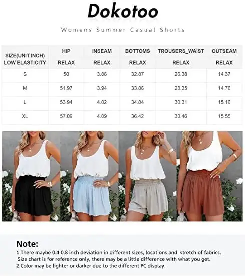 Elastic Waist Ruffle Shorts for Women Summer Loose Slimming — feature 3