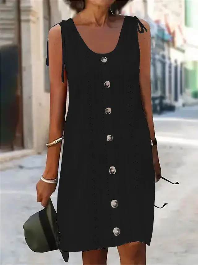 Women's Light Blue Embroidered Sleeveless Skirt - Image 8