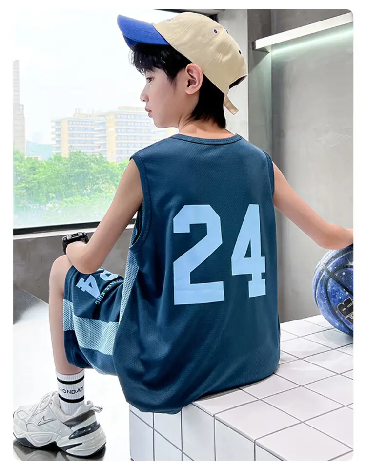 Boys Jersey Tank Top & Shorts Set Summer Sporty — feature 15