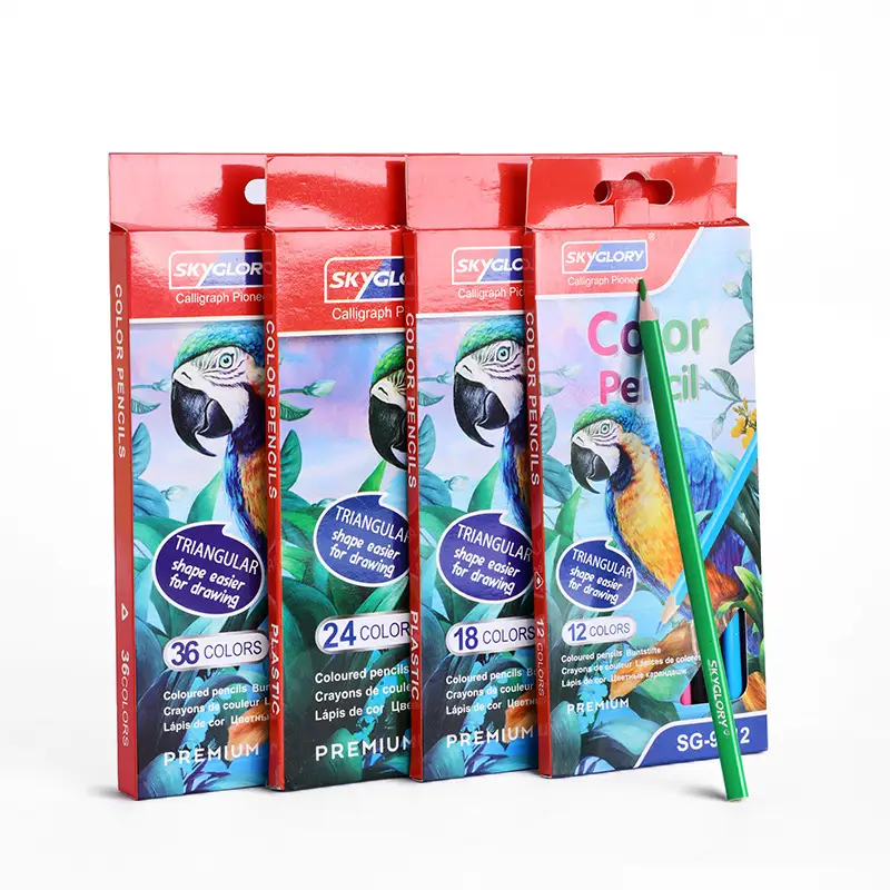 Cross-Border Plastic Colored Pencils Wholesale Student Special Painting Pencil Set Oily Colored Pencils Children's Art Supplies