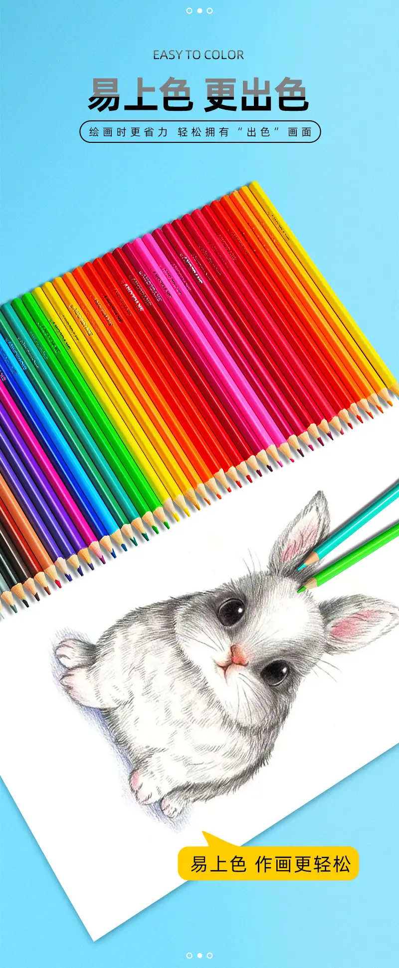 Cross-Border Plastic Colored Pencils Wholesale Student Special Painting Pencil Set Oily Colored Pencils Children's Art Supplies — feature 7