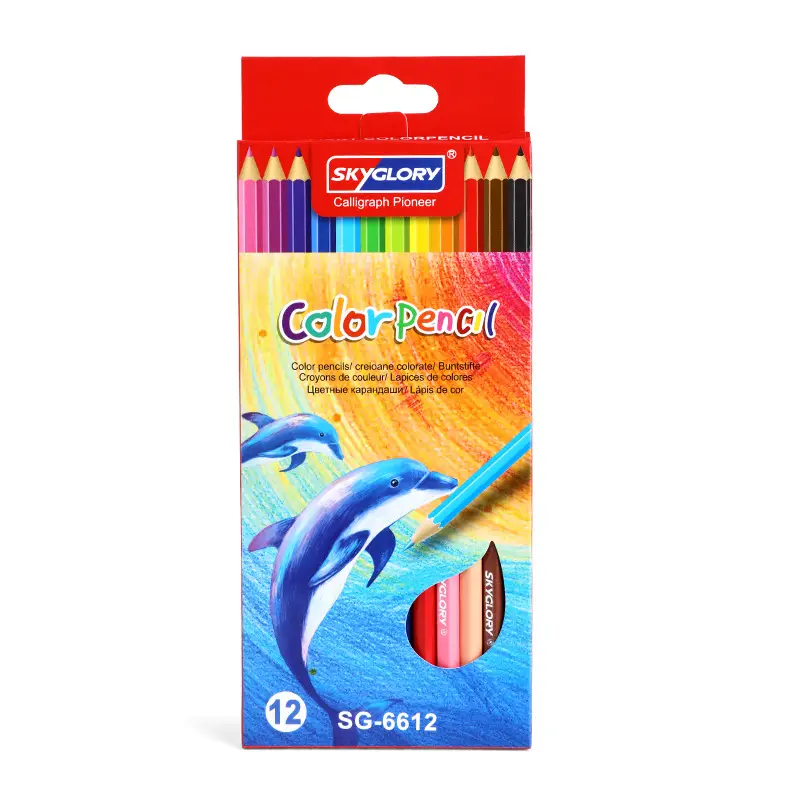 Cross-Border Plastic Colored Pencils Wholesale Student Special Painting Pencil Set Oily Colored Pencils Children's Art Supplies