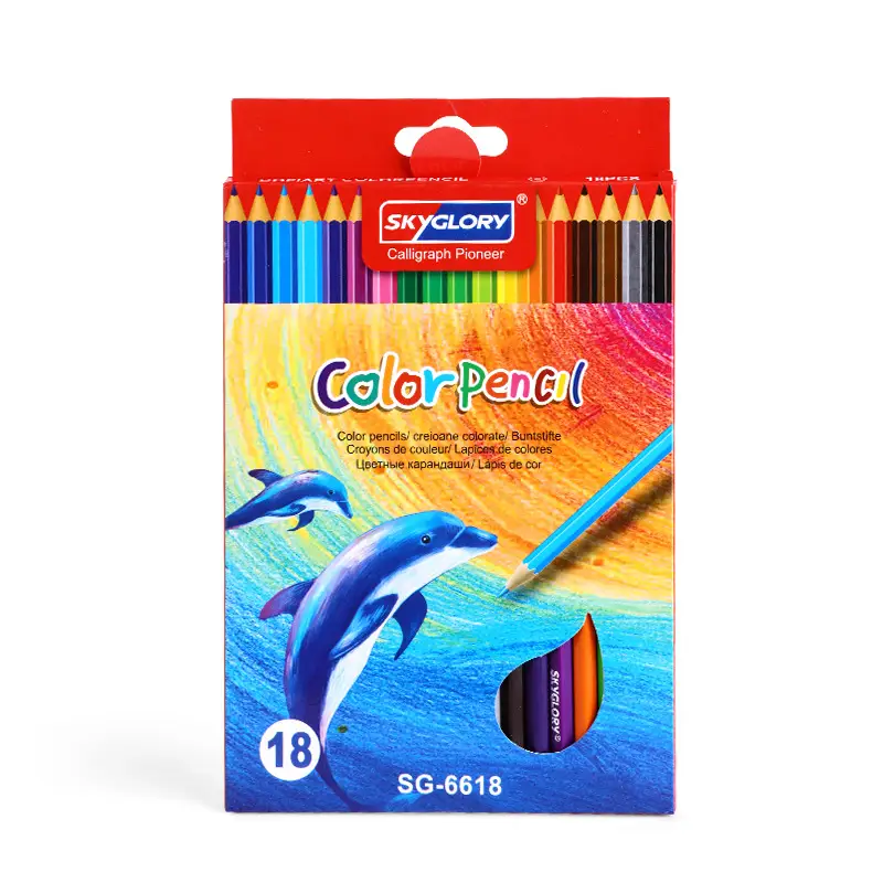 Cross-Border Plastic Colored Pencils Wholesale Student Special Painting Pencil Set Oily Colored Pencils Children's Art Supplies