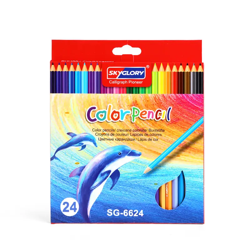 Cross-Border Plastic Colored Pencils Wholesale Student Special Painting Pencil Set Oily Colored Pencils Children's Art Supplies