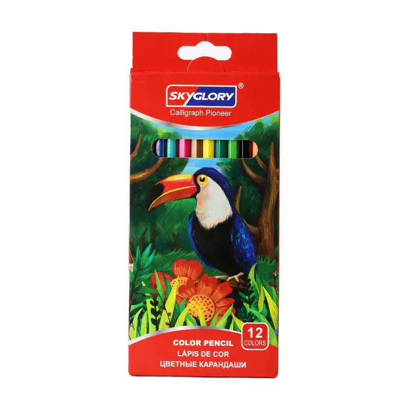 Cross-Border Plastic Colored Pencils Wholesale Student Special Painting Pencil Set Oily Colored Pencils Children's Art Supplies