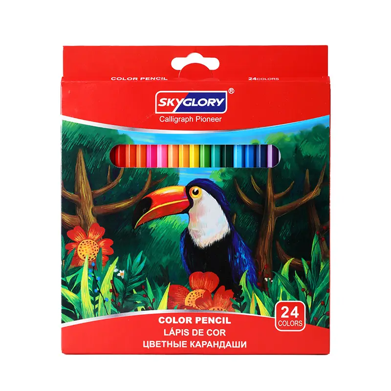 Cross-Border Plastic Colored Pencils Wholesale Student Special Painting Pencil Set Oily Colored Pencils Children's Art Supplies