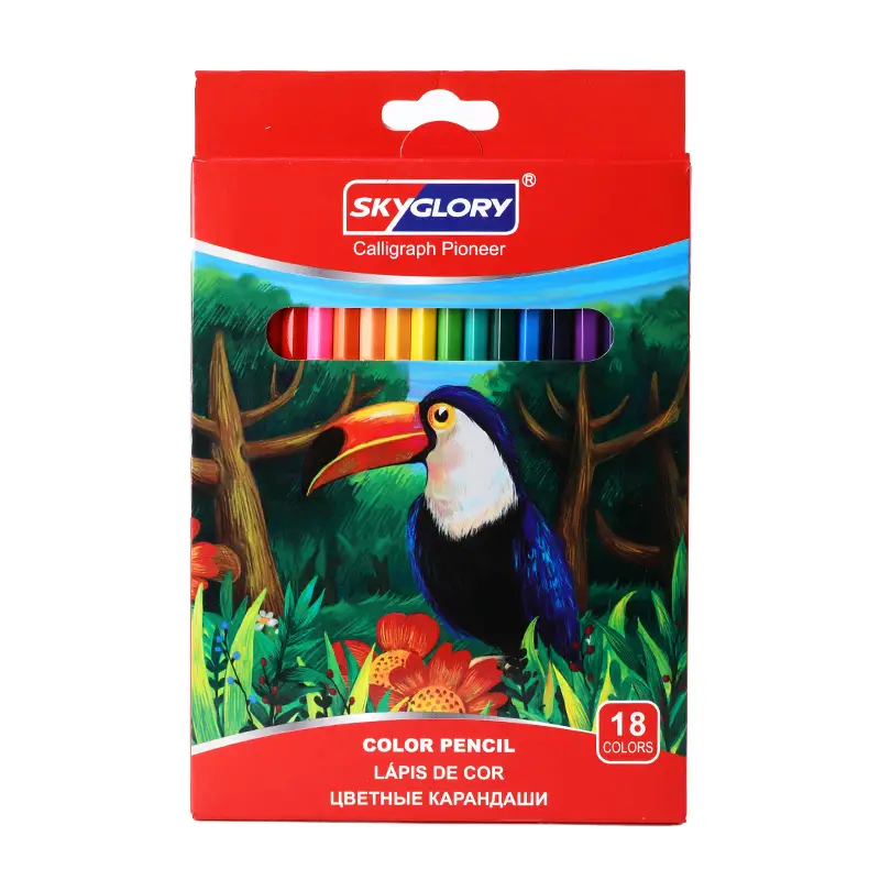 Cross-Border Plastic Colored Pencils Wholesale Student Special Painting Pencil Set Oily Colored Pencils Children's Art Supplies