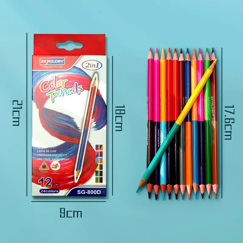 Cross-Border Plastic Colored Pencils Wholesale Student Special Painting Pencil Set Oily Colored Pencils Children's Art Supplies