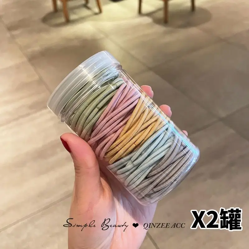 Women Hair Ring Rubber Bands 100 Pcs Black High Elastic - Image 7