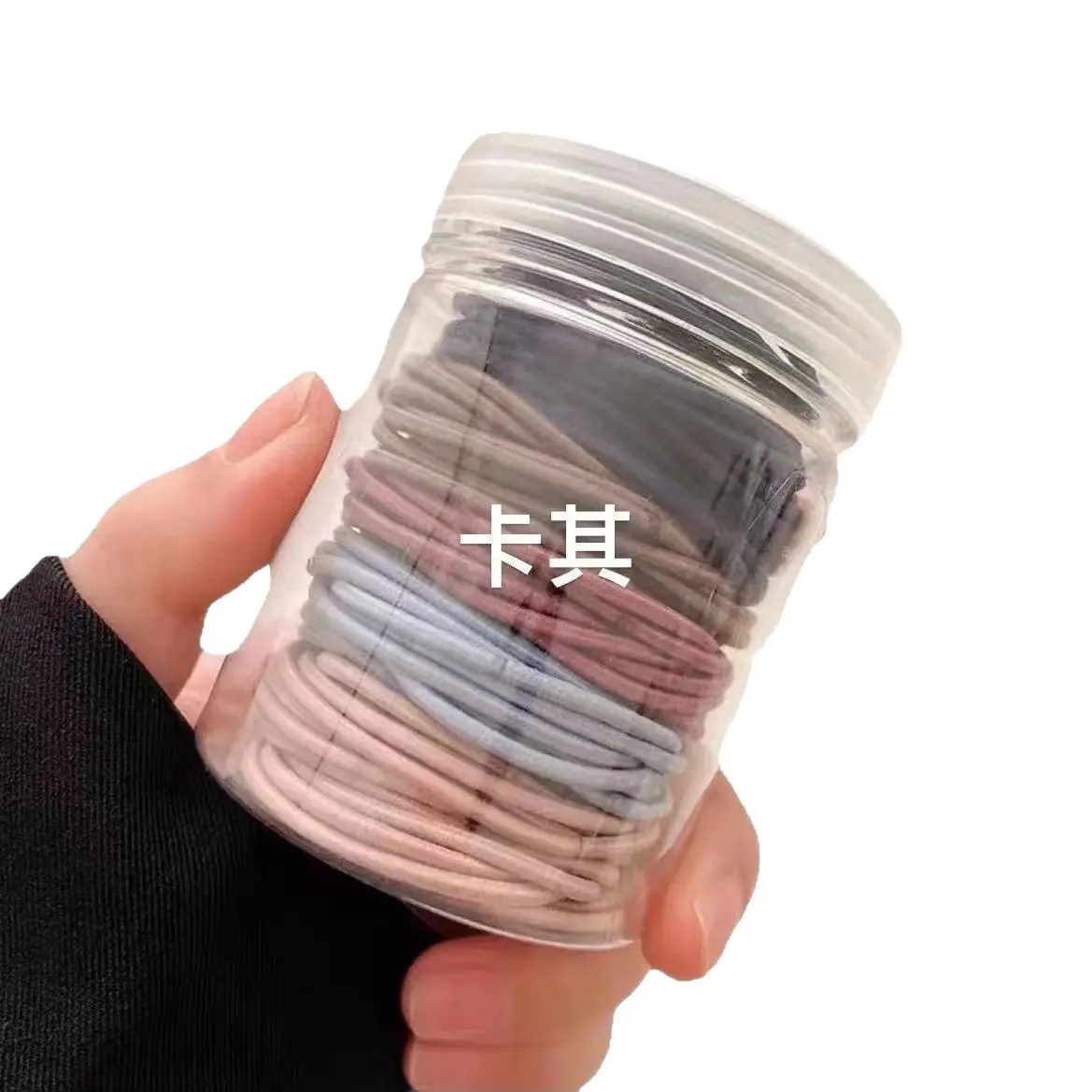 Women Hair Ring Rubber Bands 100 Pcs Black High Elastic - Image 9