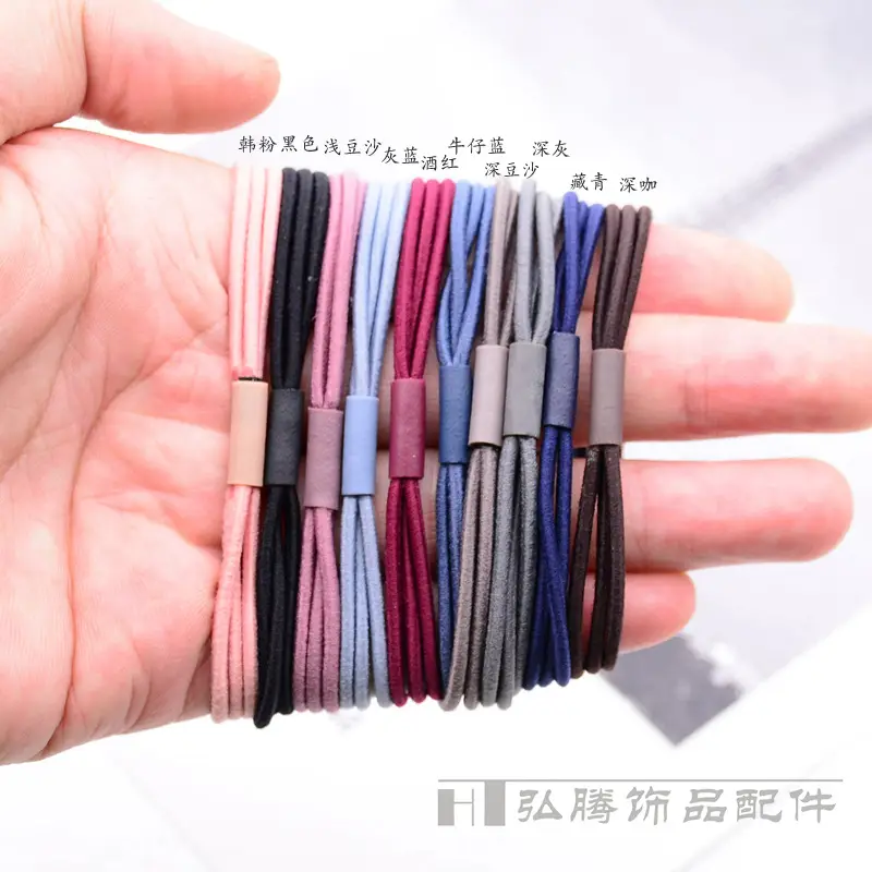 Women Hair Ring Rubber Bands 100 Pcs Black High Elastic — feature 15