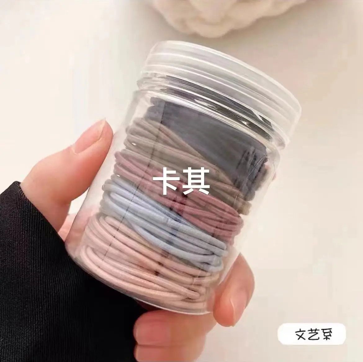 Women Hair Ring Rubber Bands 100 Pcs Black High Elastic — feature 29