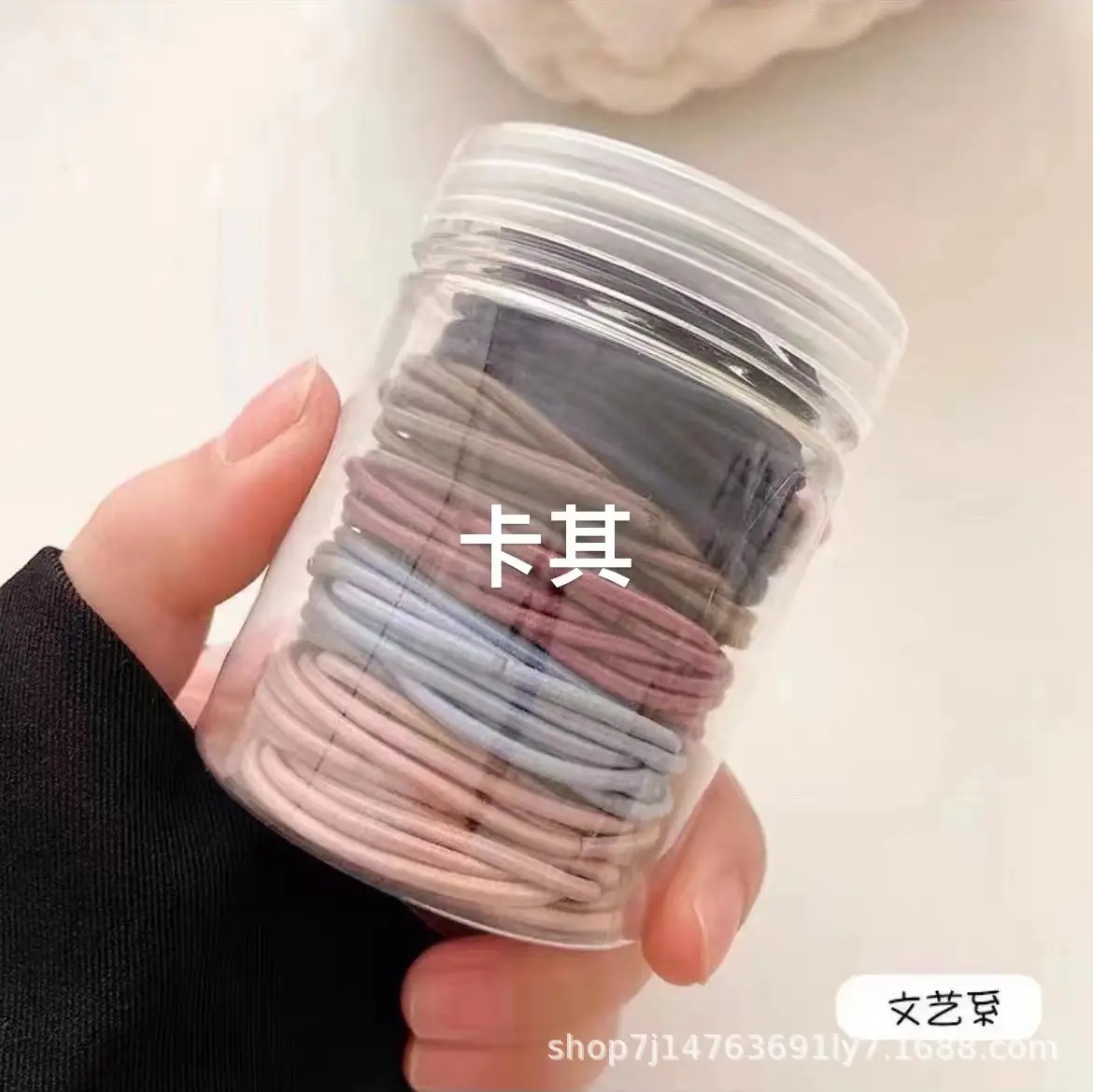 Women Hair Ring Rubber Bands 100 Pcs Black High Elastic - Image 3