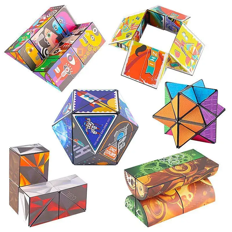 Varied Infinite Geometry Rubik's Cubes for Kids