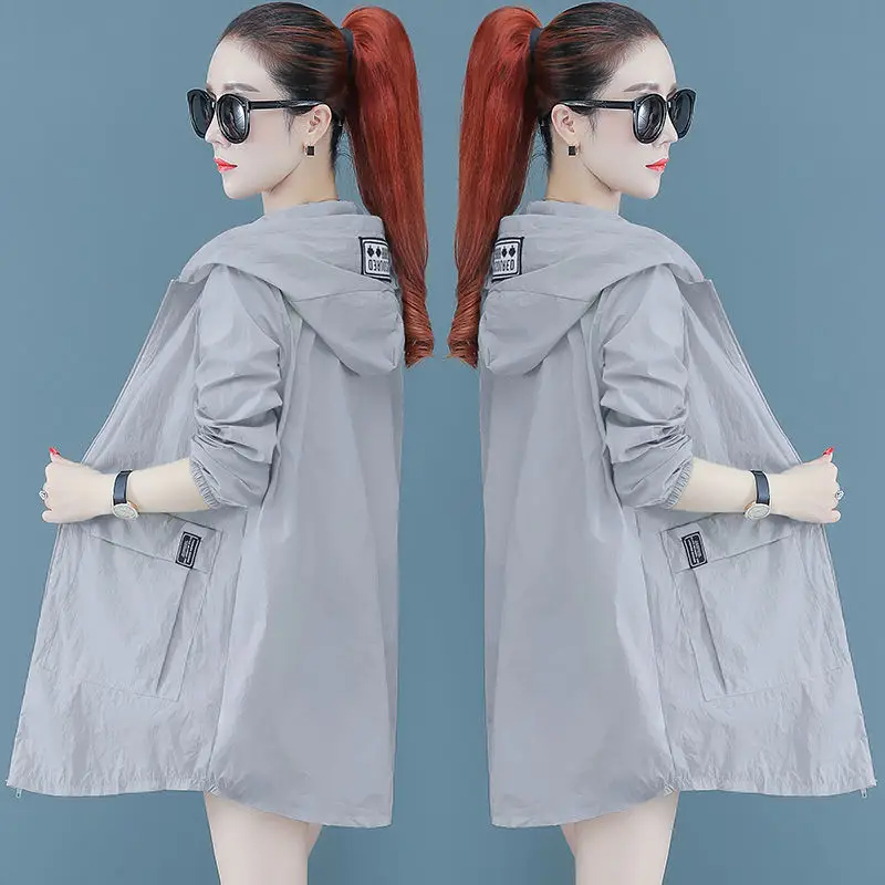 Women's White Sun Protection Jacket Large Medium - Image 10