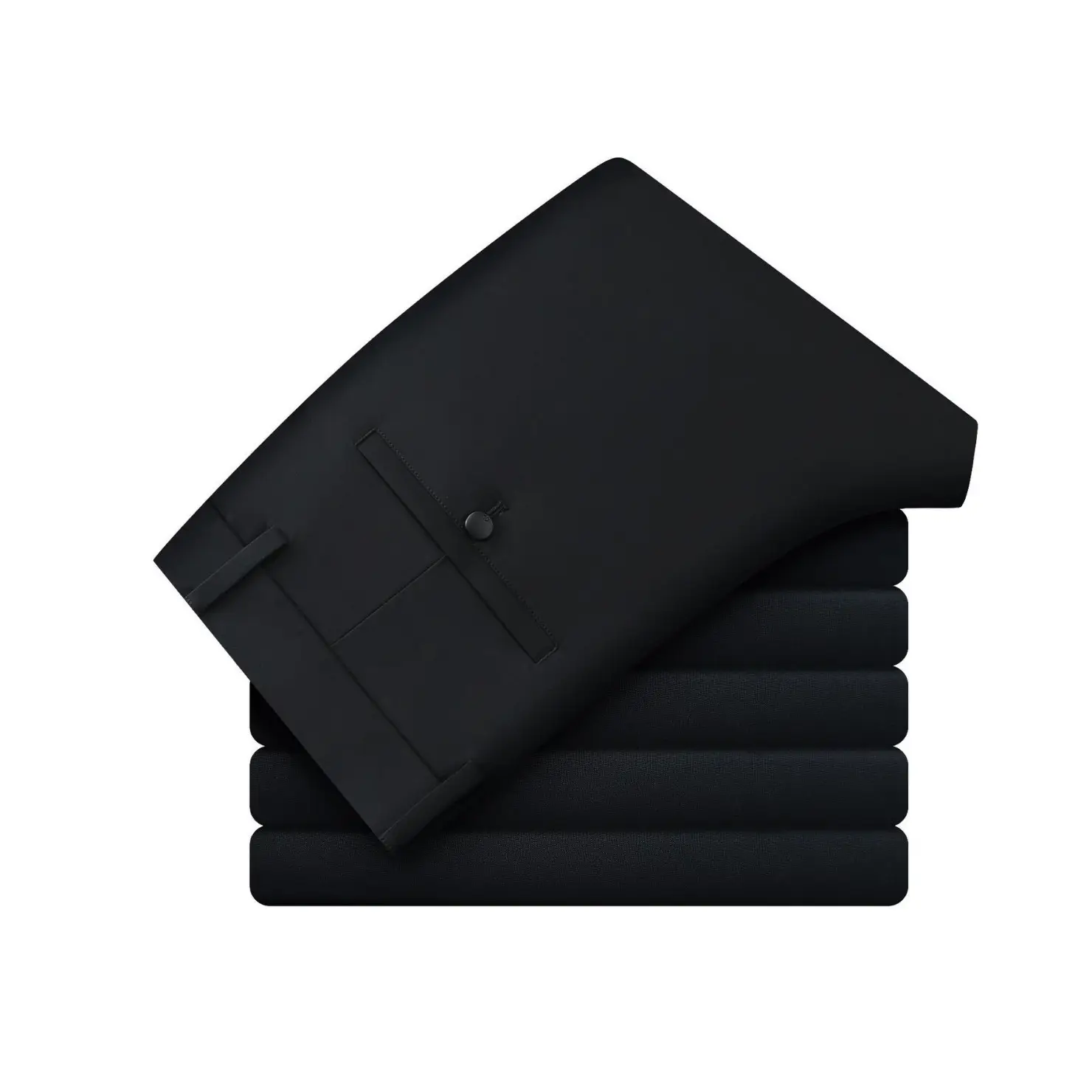 Men's Thin & Stretchy Black Pants Business Casual - Image 8