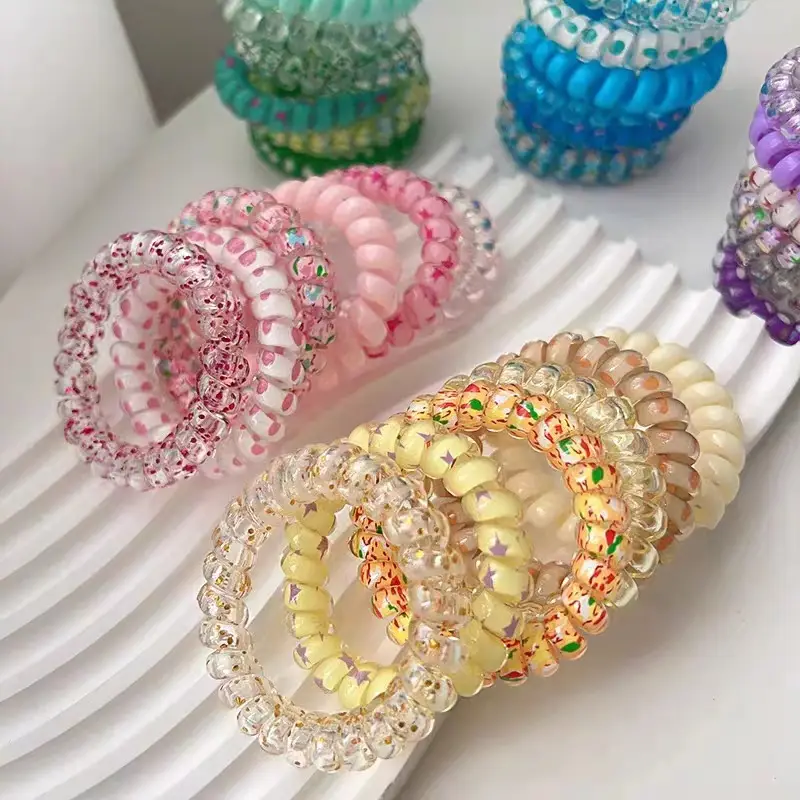 Purple Gradient Hair Rope Phone Ring Set of 6 - Image 8