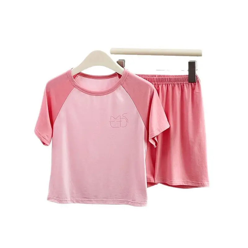 Children's Green White Raglan Sleeve Shorts Set - Image 10