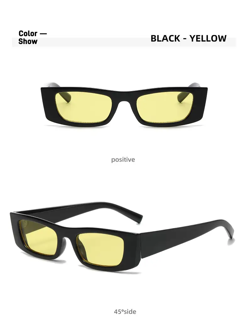 Men Anti-UV Sunglasses Black Yellow Lens European American Fashion — feature 16