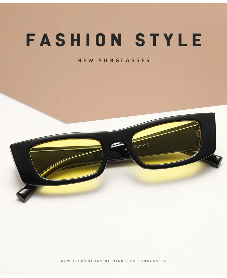 Men Anti-UV Sunglasses Black Yellow Lens European American Fashion — feature 4