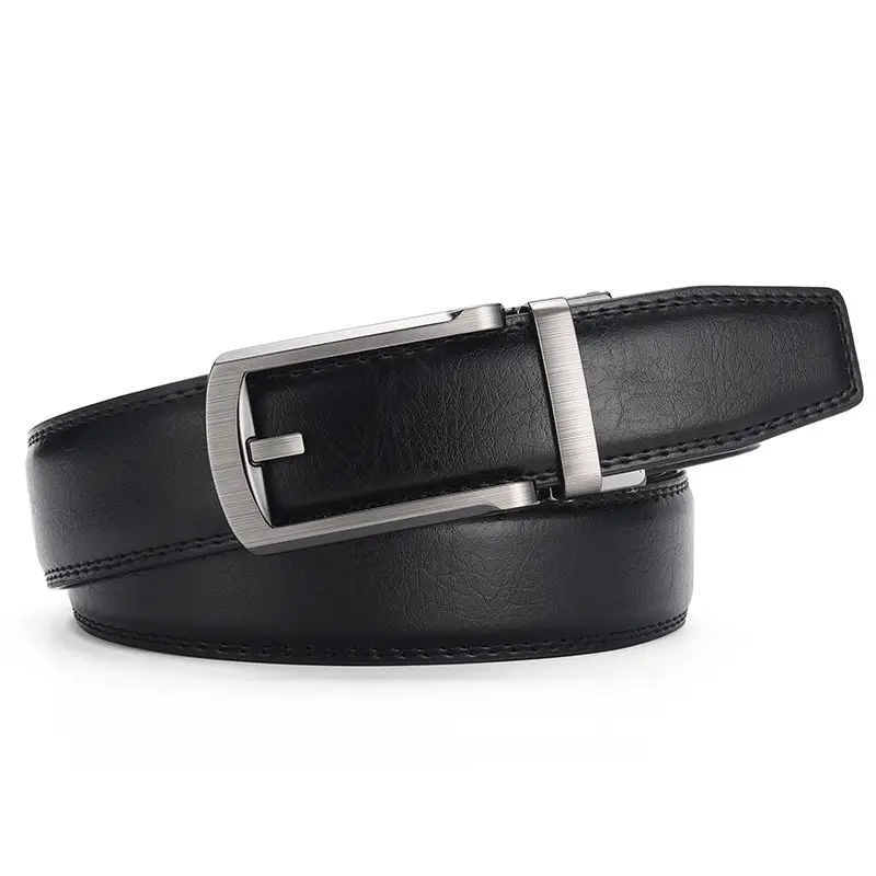 Men's Brown Leather Belt with Stainless Buckle β feature 13