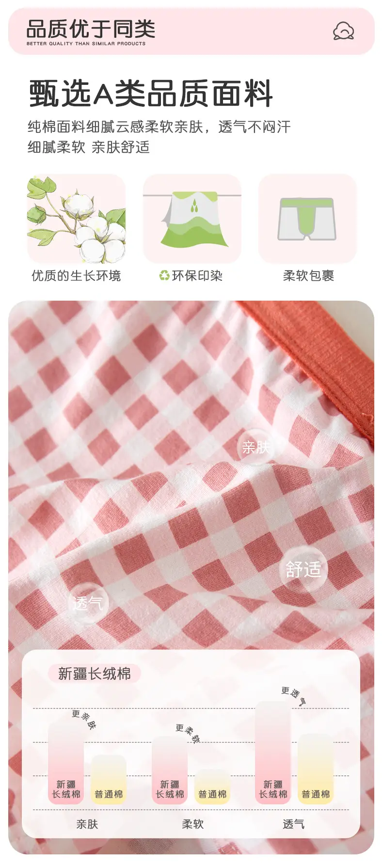 Cotton Girls Boxer Anti-Bacterial Non-clip Shorts — feature 3