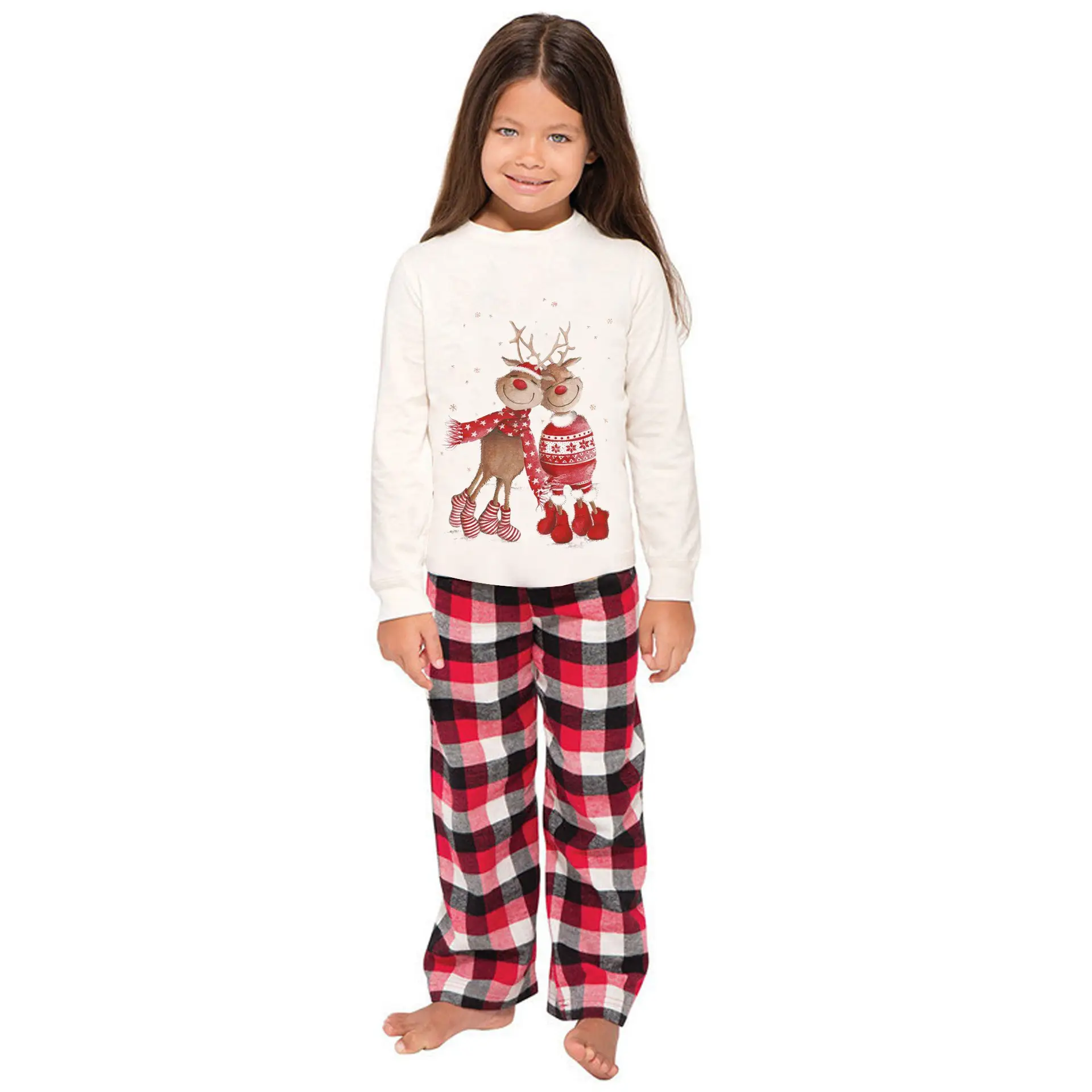 European American Christmas Elk Print Pajamas Suit Family Pajamas - Image 3
