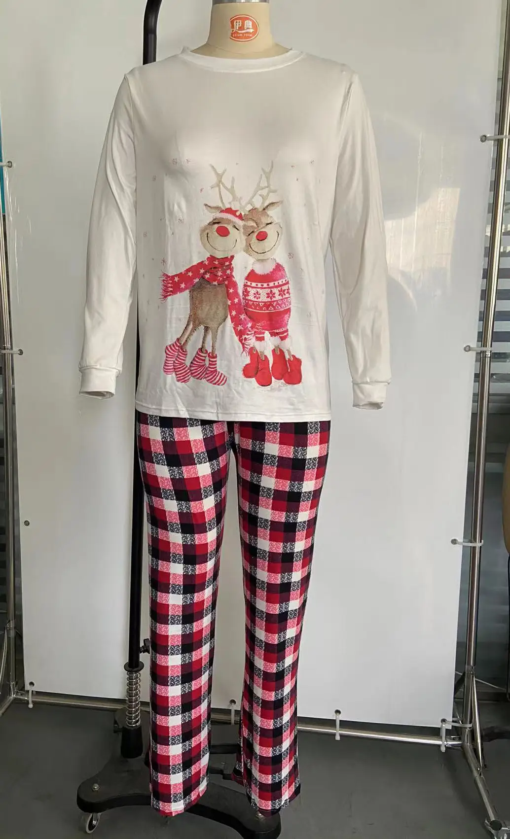 European American Christmas Elk Print Pajamas Suit Family Pajamas - Image 4