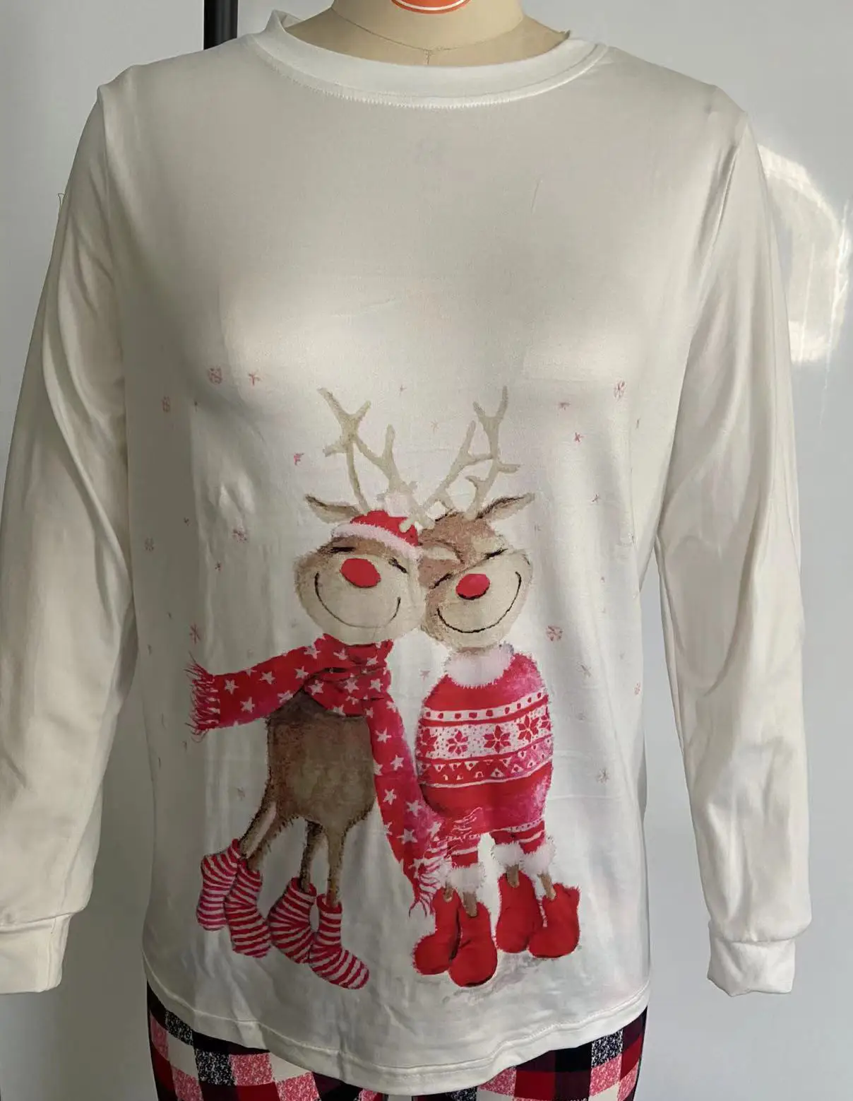 European American Christmas Elk Print Pajamas Suit Family Pajamas — feature 14
