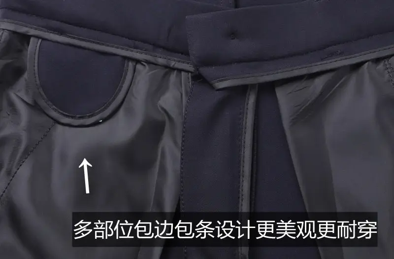 Women Black Straight Barrel Dress Pants Slimming Workwear — feature 18