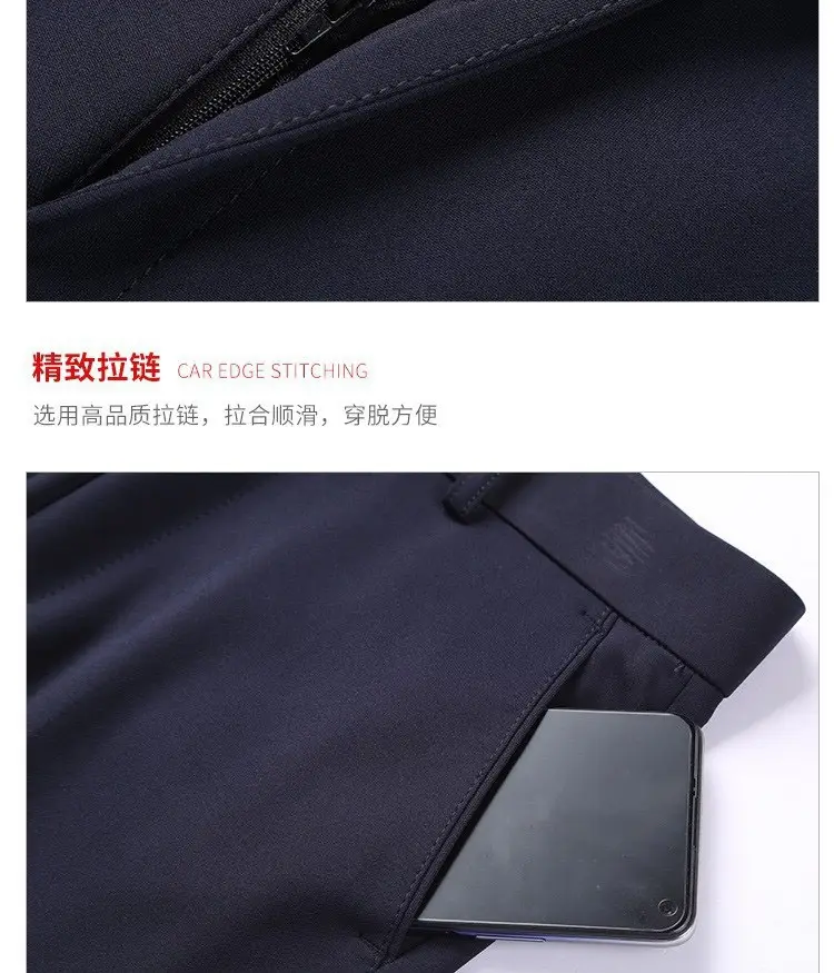 Women Black Straight Barrel Dress Pants Slimming Workwear — feature 33