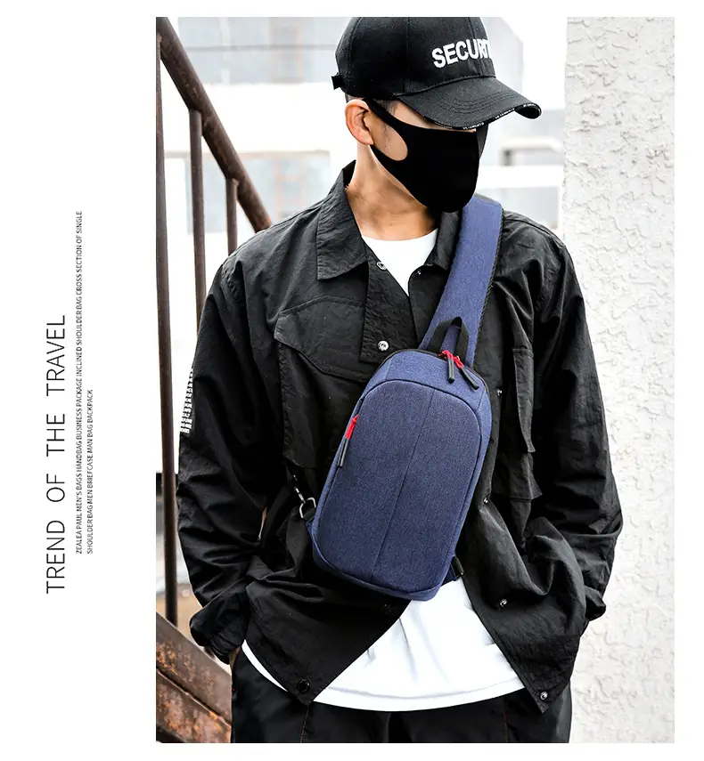 Men's Black Crossbody Bag Large Capacity Simple Elegant — feature 16