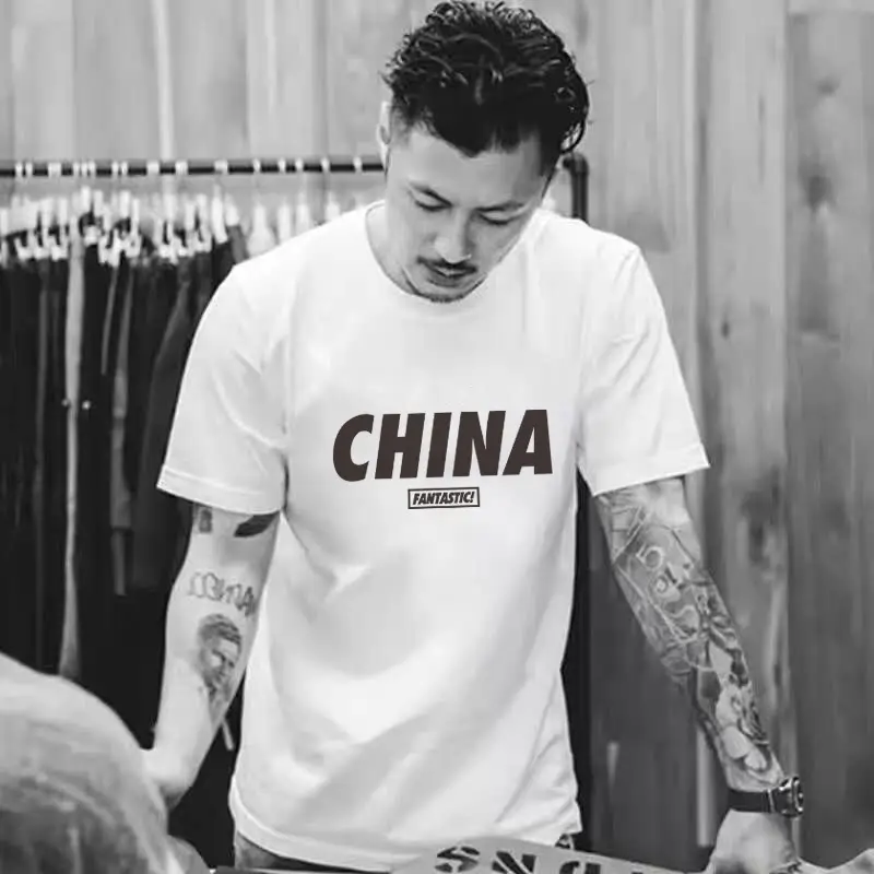 Men China Surf California Print T-Shirt Plus Size Cotton - Image 3