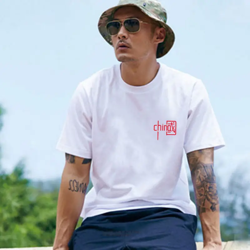Men China Surf California Print T-Shirt Plus Size Cotton - Image 13