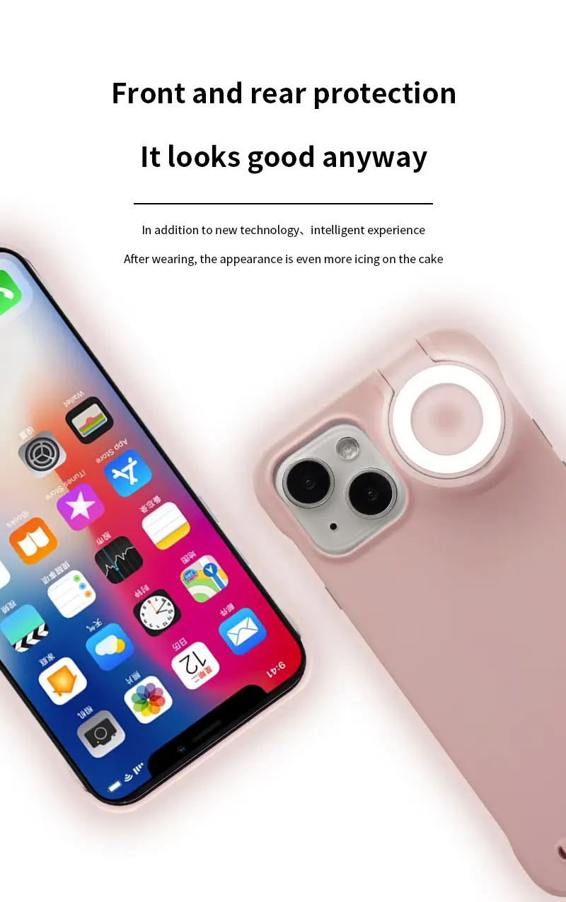 Cross-border 3-Color Flip Light Phone Case for 16 Pro Max — feature 12