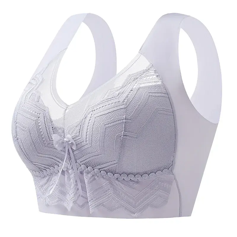 Ice Silk Traceless Bra for Big Chest Small Bra Gathering - Image 4