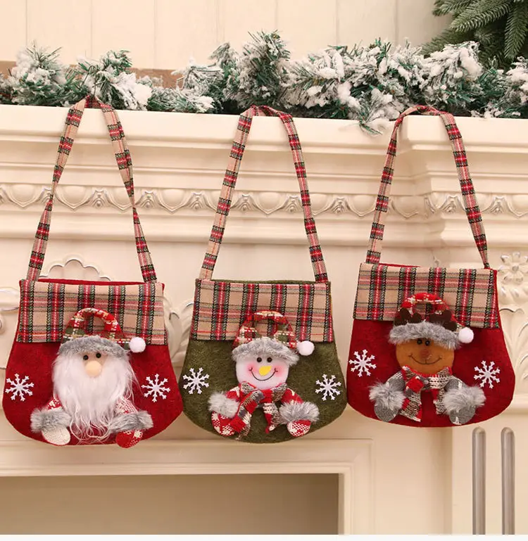New Plaid Cartoon Christmas Candy Bag Gift Bag — feature 2