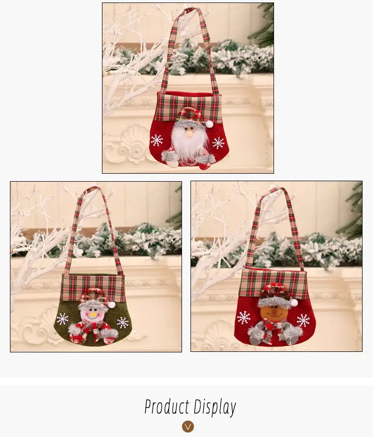New Plaid Cartoon Christmas Candy Bag Gift Bag — feature 4