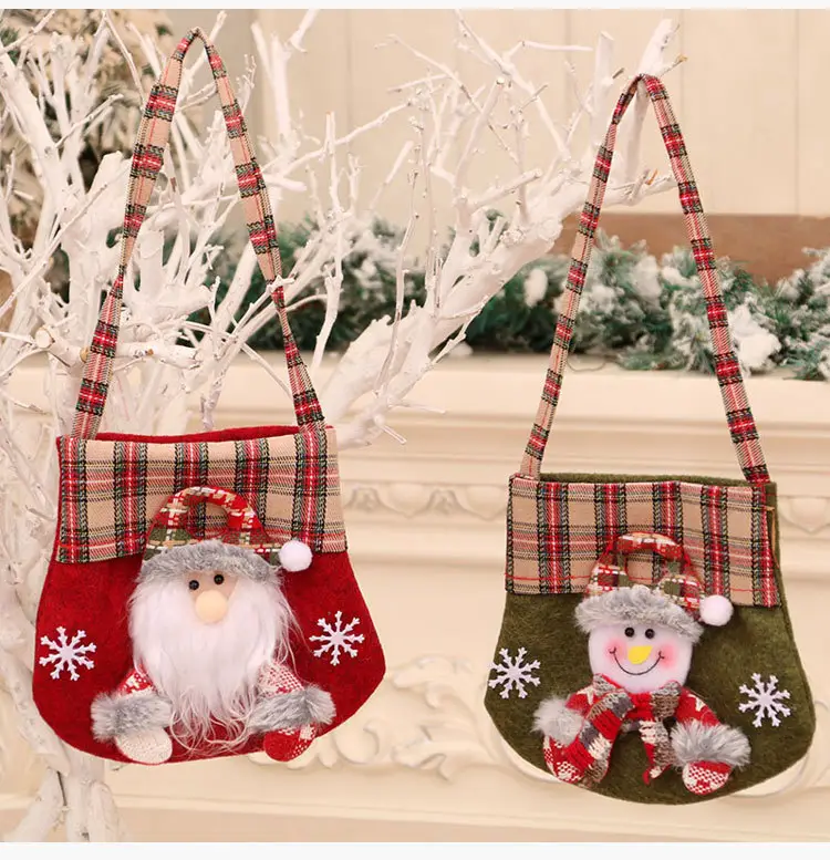 New Plaid Cartoon Christmas Candy Bag Gift Bag — feature 8