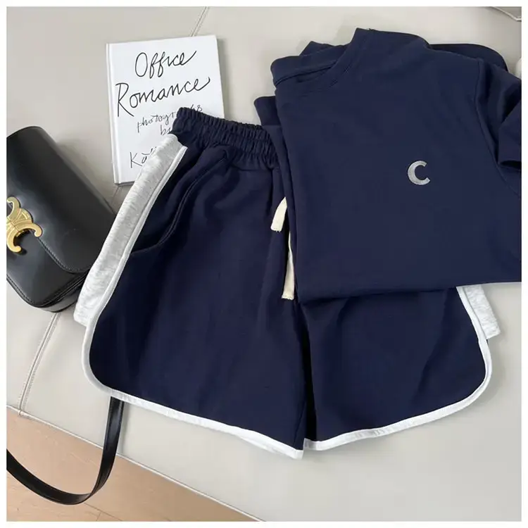 Women Grey C Printed Casual Shorts 2023 Summer — feature 2