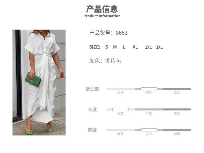 Green V-Neck Wrap Dress for Women — feature 26