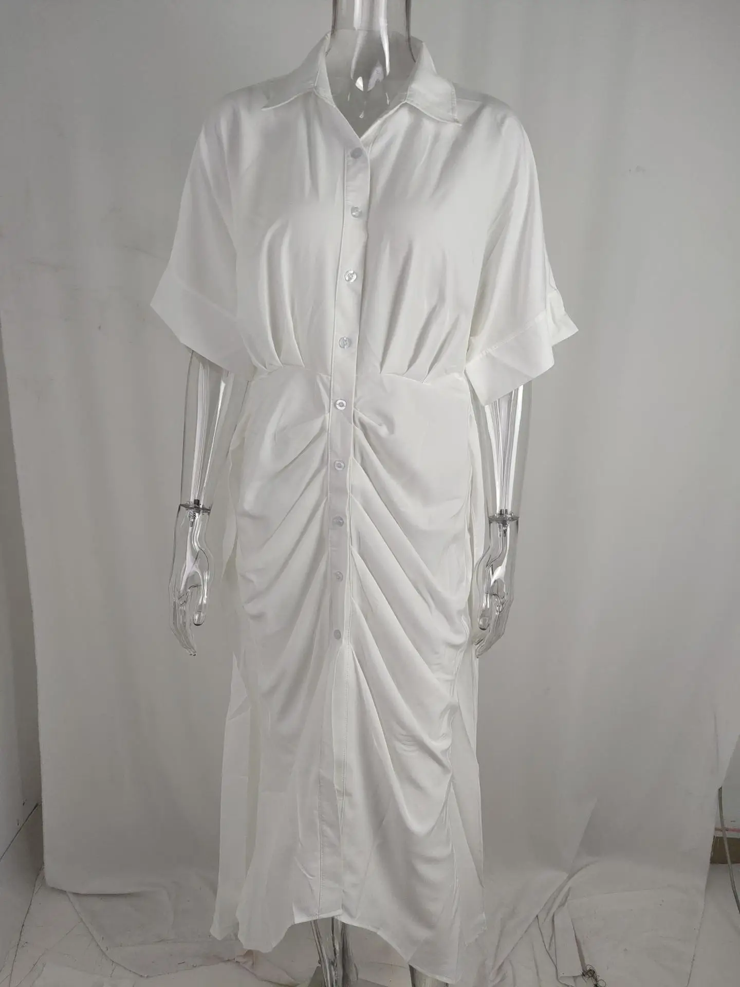Green V-Neck Wrap Dress for Women — feature 28