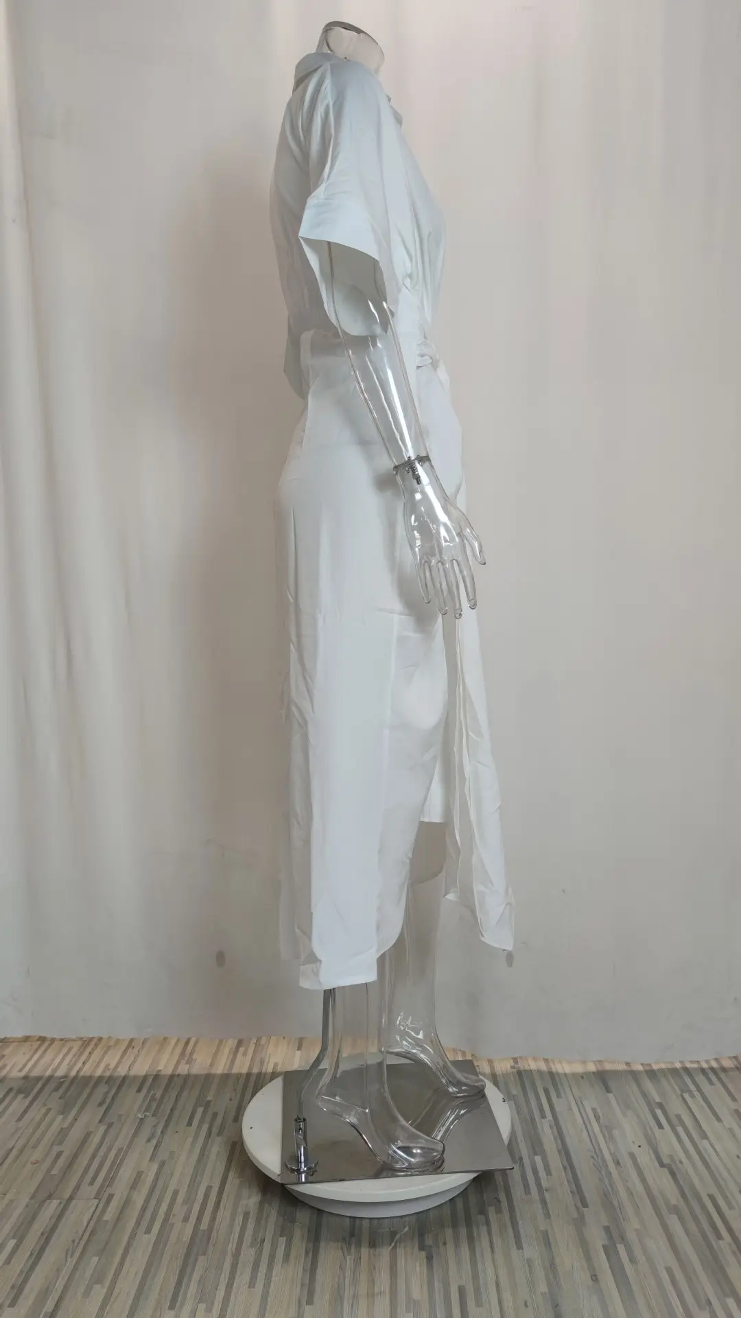 Green V-Neck Wrap Dress for Women — feature 29