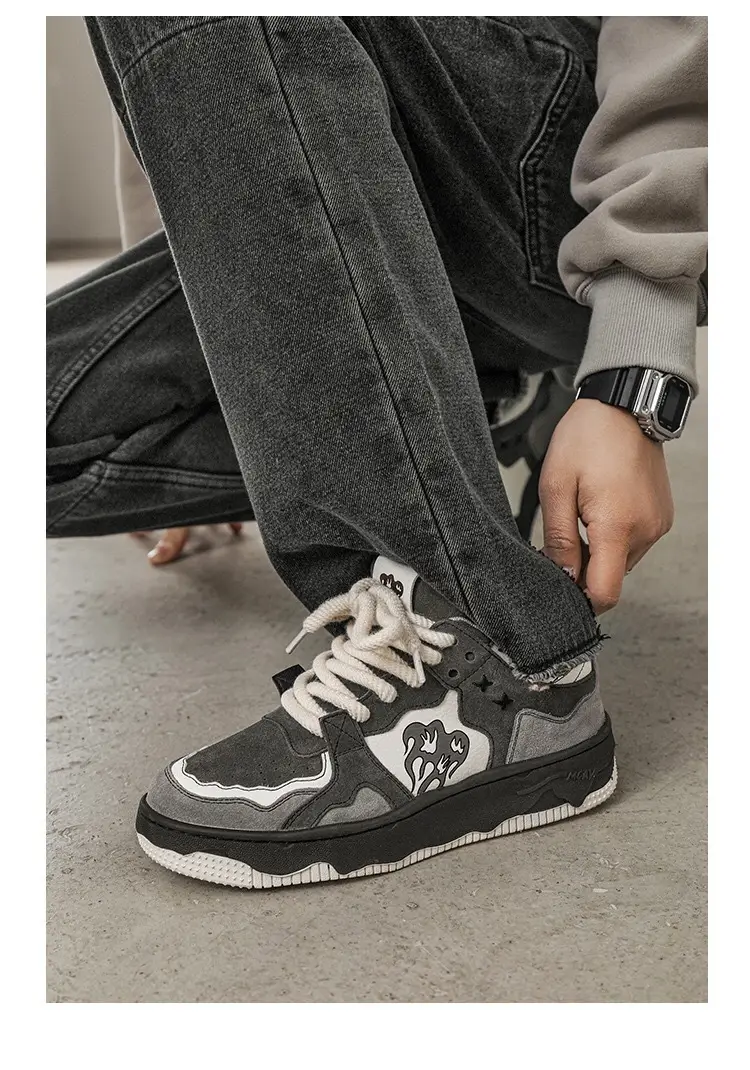 Women's Flaming Mountain Casual Sneakers Black Grey — feature 1