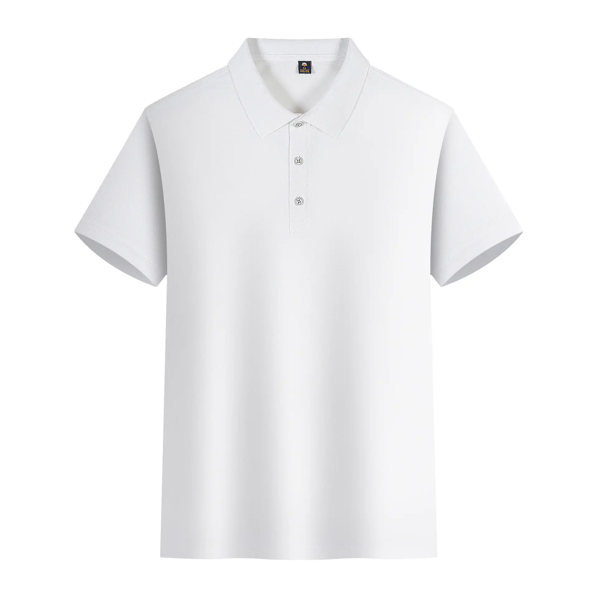 Men's Yellow Polo Shirt Button Collar Short Sleeve - Image 20