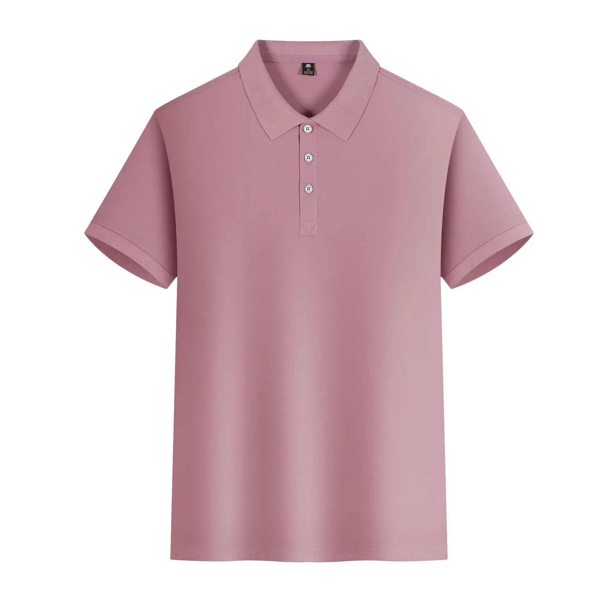 Men's Yellow Polo Shirt Button Collar Short Sleeve - Image 13